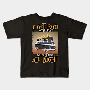 I Get Paid By The Hour  Bus Driver Halloween T-Shirt School Bus Driver T-Shirts Kids T-Shirt